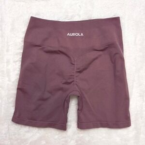 Aurola Pink Purple‎ Biker Shorts Butt Scrunch Women's L Gymwear Activewear